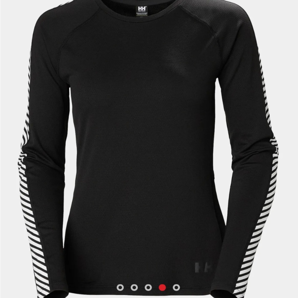 Helly Hansen Lifa Active striped crew base layer, in blue, lightweight,quick dry - Picture 9 of 10